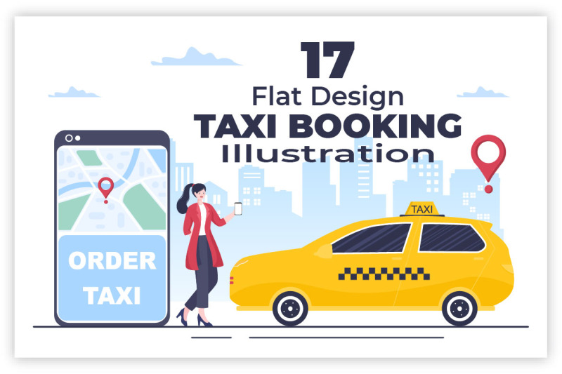 17-online-taxi-booking-travel-service-flat-design-illustration