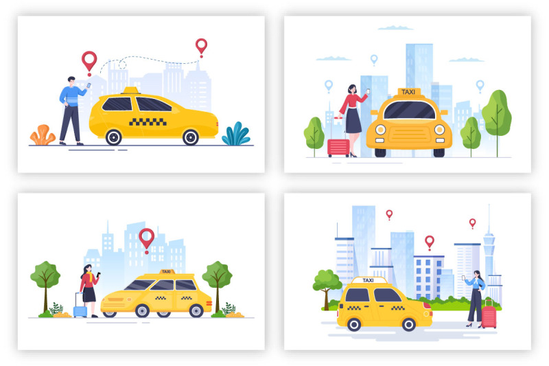 17-online-taxi-booking-travel-service-flat-design-illustration