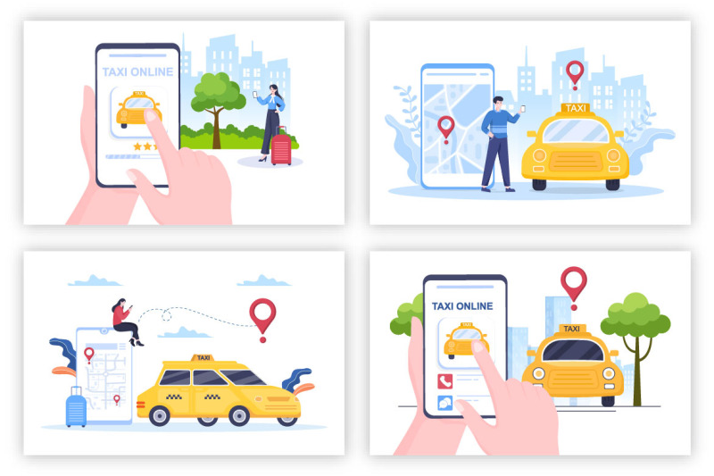 17-online-taxi-booking-travel-service-flat-design-illustration