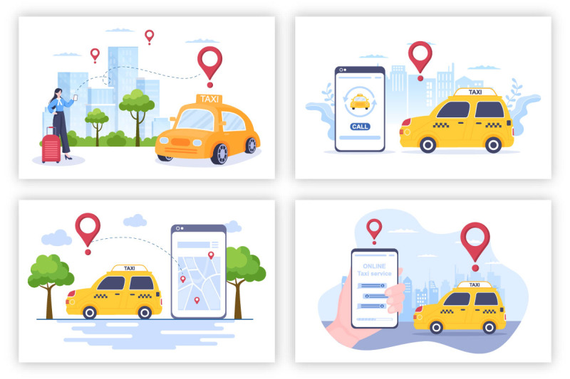 17-online-taxi-booking-travel-service-flat-design-illustration