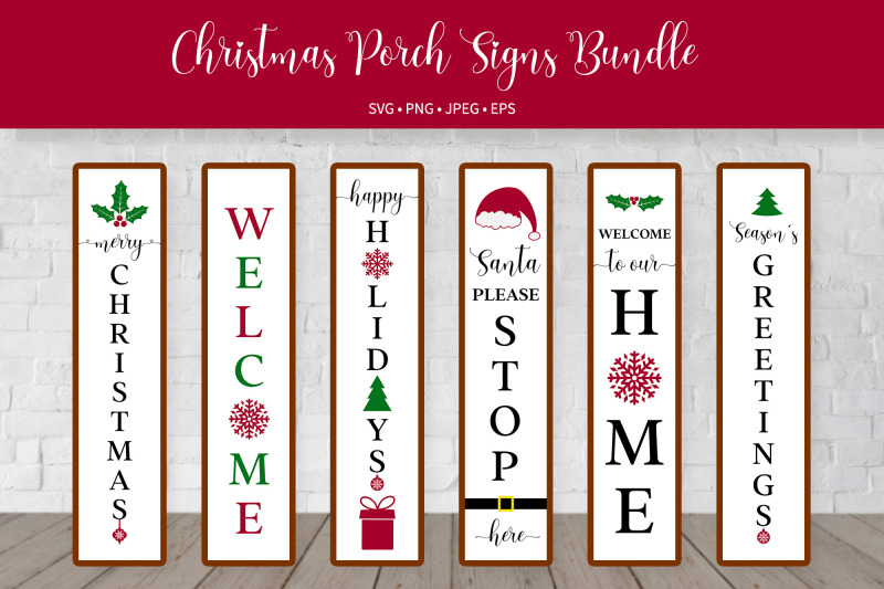 christmas-porch-sign-svg-bundle-holidays-vertical-signs