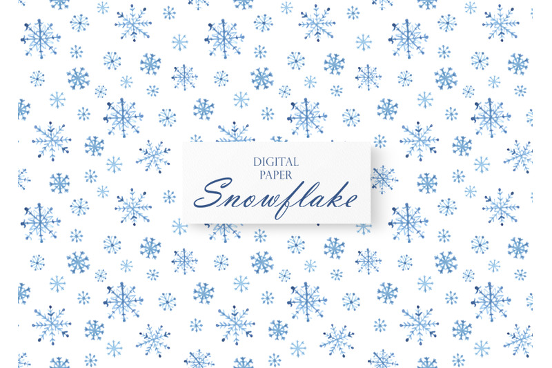 snowflake-watercolor-digital-paper-seamless-pattern-winter-christmas