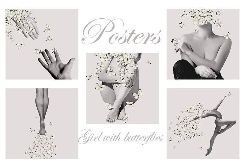 posters-girl-with-butterflies-modern-vintage-modern-serif