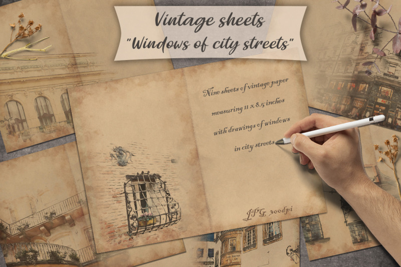 vintage-sheets-quot-windows-of-city-streets-quot-digital-album-2