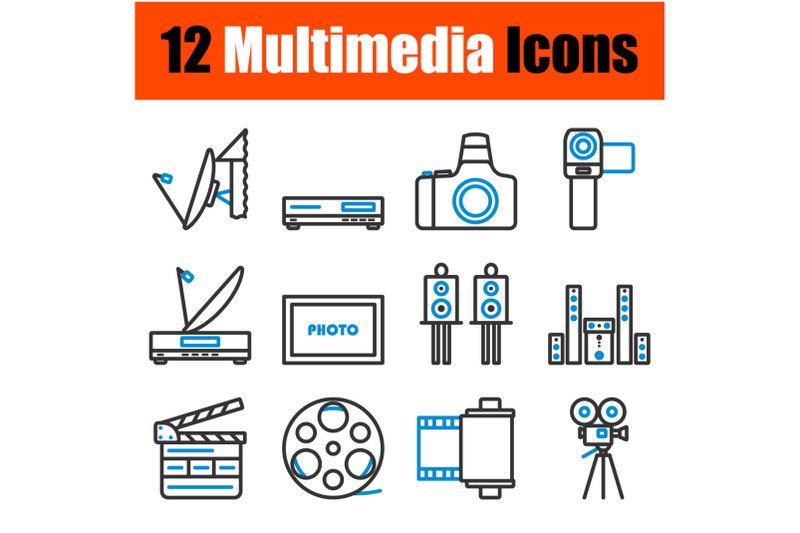 multimedia-icon-set