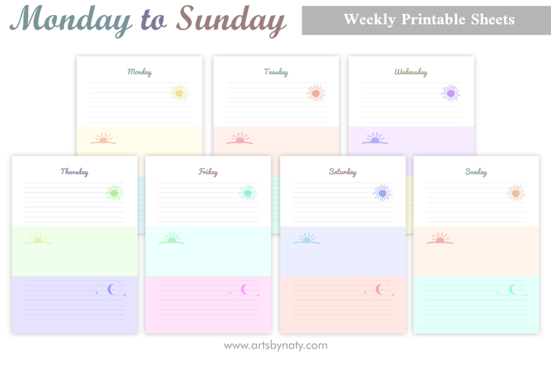 monday-to-sunday-weekly-printable-sheets