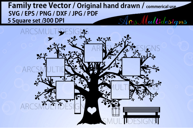 family-tree-5-members-template