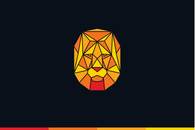 lion-face-origami-logo