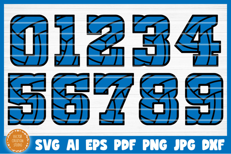 volleyball-numbers-font-svg-clipart