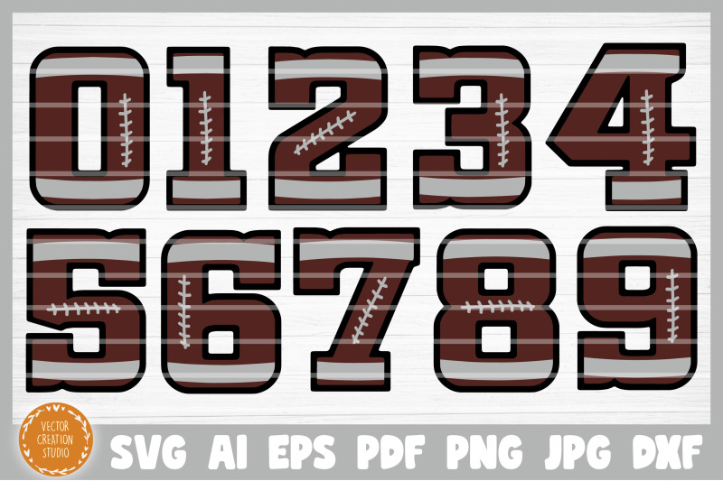 football-numbers-font-svg-clipart