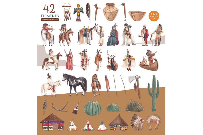 native-americans-watercolor