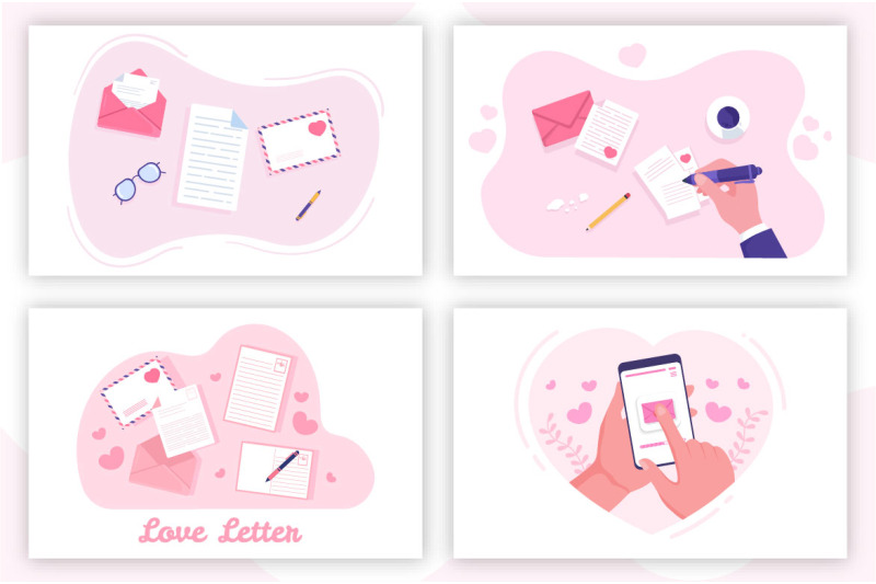 15-love-letter-background-flat-illustration