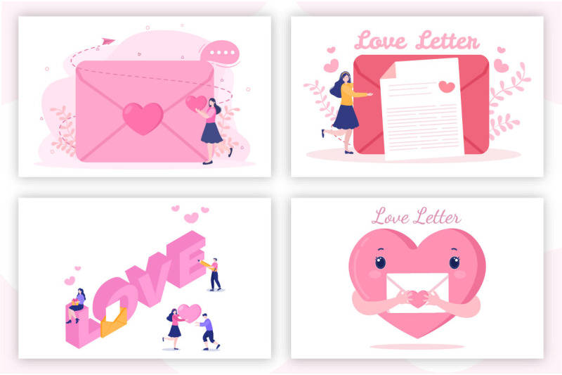 15-love-letter-background-flat-illustration