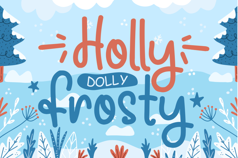 holly-frosty-joyful-holiday-font