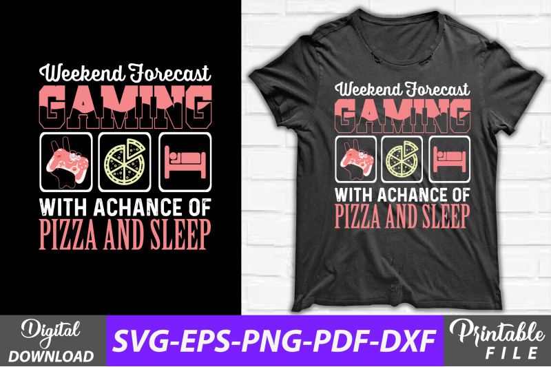 weekend-forecast-gaming-video-game-shirt