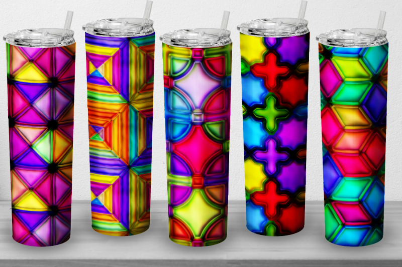 10-tumbler-tapered-20-oz-sublimation-mosaic-wrap-design