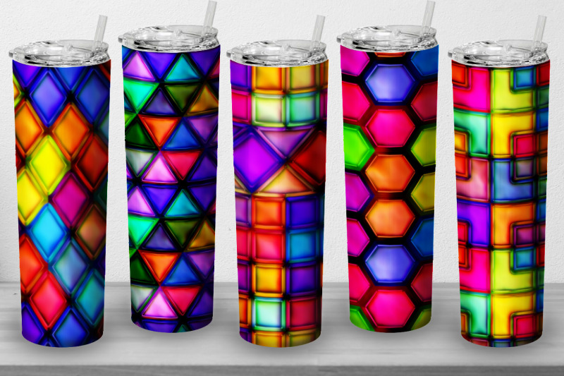 10-tumbler-tapered-20-oz-sublimation-mosaic-wrap-design