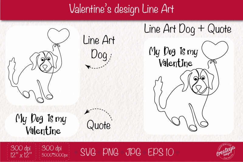 valentines-dog-line-art-svg-illustration-line-drawing