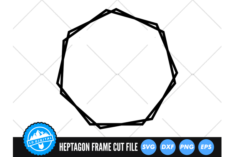 heptagon-frame-svg-heptagon-frame-cut-file-heptagon-monogram