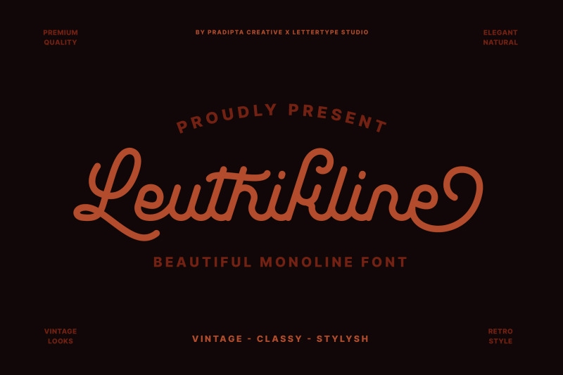 leuthikline-beautiful-monoline-font