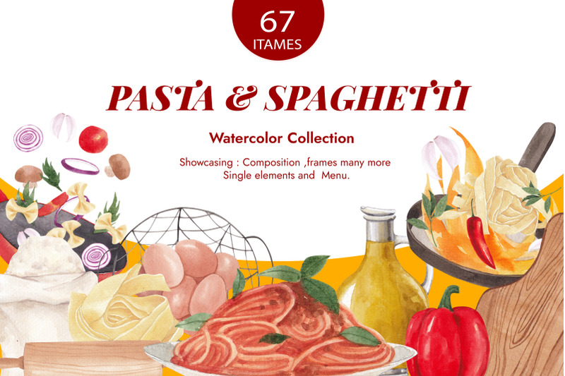 pasta-and-spaghetti-watercolor