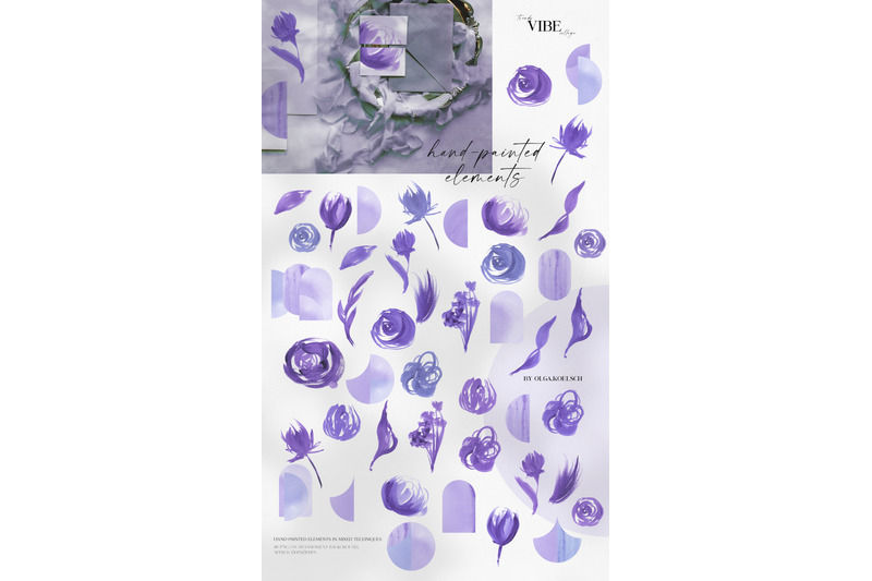 purple-psychedelic-collage-trendy-color-floral-clipart