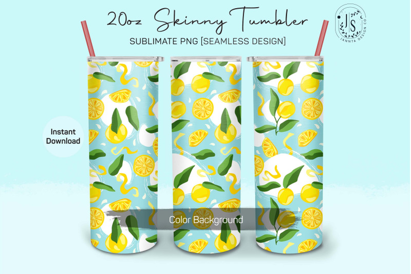 lemon-fruit-20oz-tumbler-sublimation