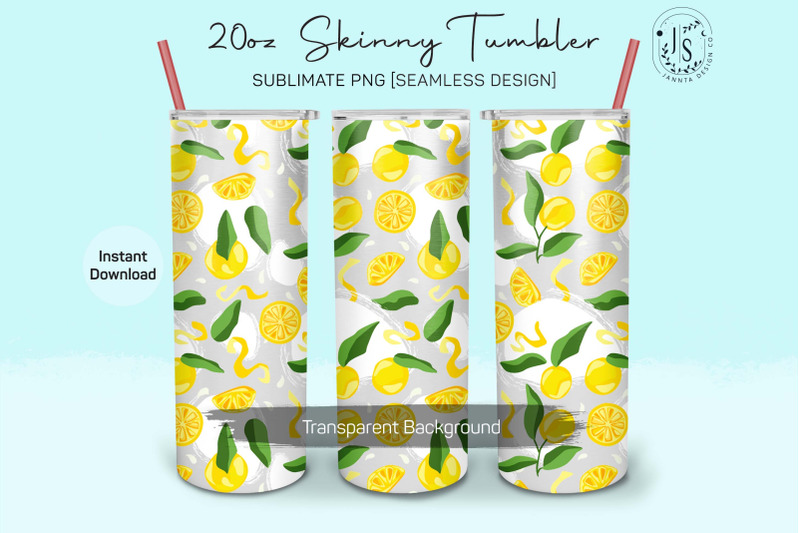 lemon-fruit-20oz-tumbler-sublimation