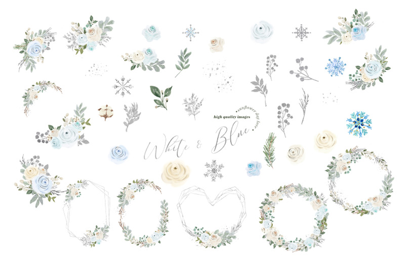 modern-winter-blue-amp-white-floral-frame-clipart