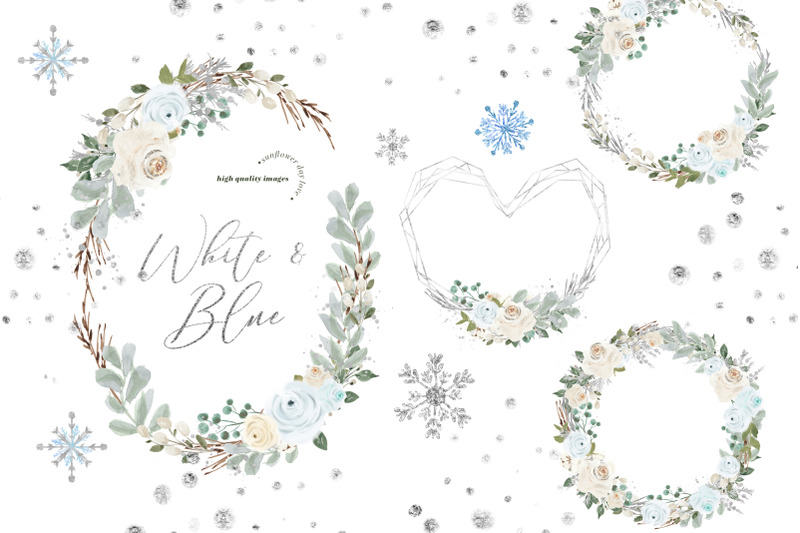 modern-winter-blue-amp-white-floral-frame-clipart