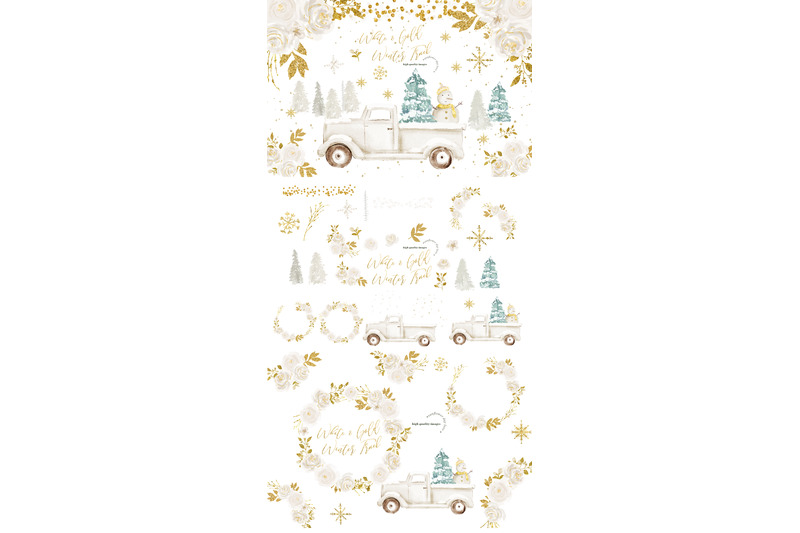 vintage-truck-winter-snowflakes-frame-clipart