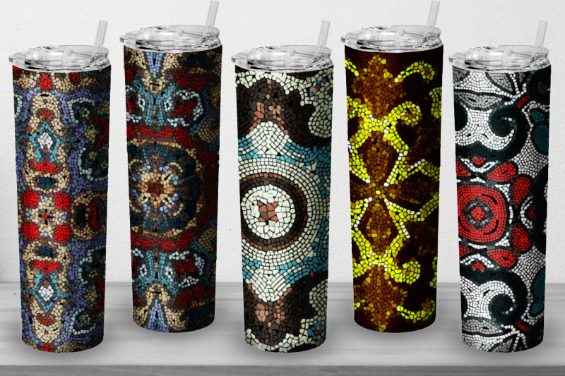 10-tumbler-tapered-20-oz-sublimation-mosaic-wrap-design