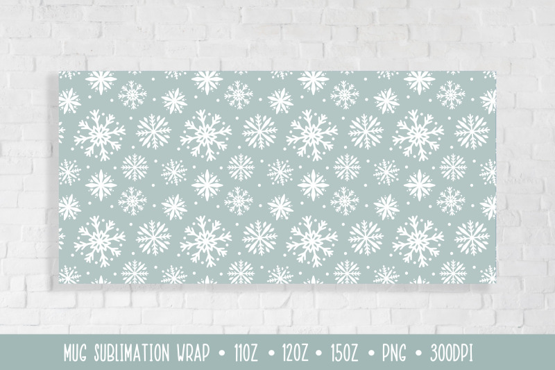 winter-snowflakes-mug-sublimation-wrap-christmas-mug-design