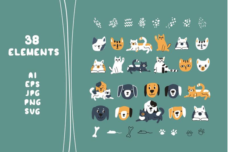 cute-cats-and-dogs-patterns-clip-art-alphabet-and-numbers