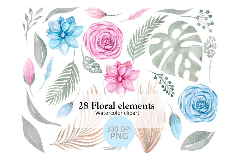 floral-clipart-bundle-watercolor-flowers-collection