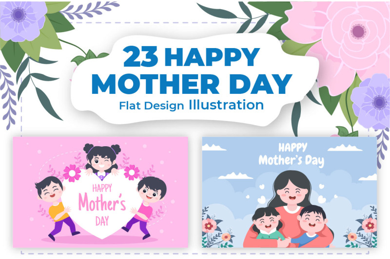 23-happy-mother-day-flat-design-illustration