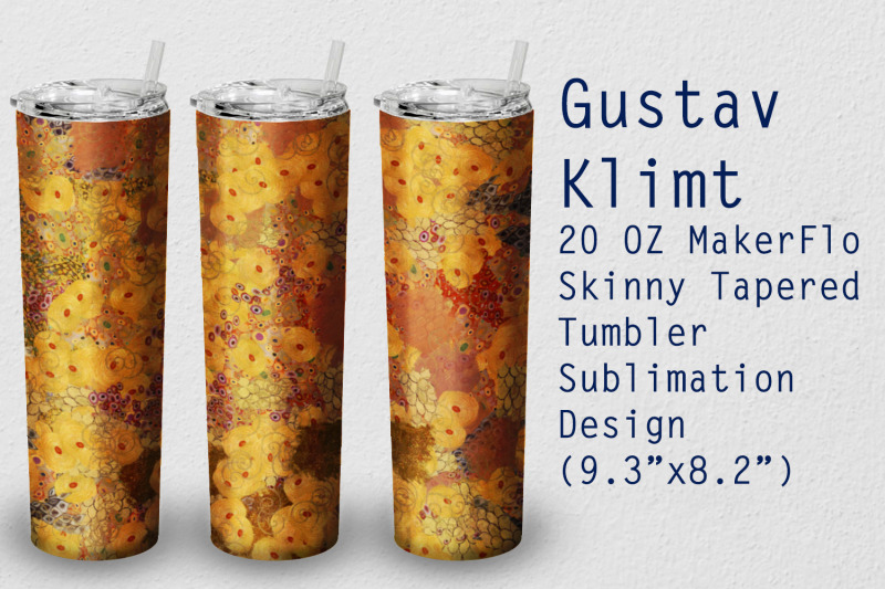 tumbler-tapered-20-oz-sublimation-gustav-klimt-wrap-design