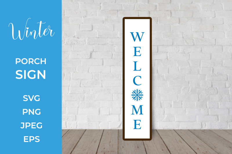 welcome-porch-sign-winter-vertical-front-sign-svg