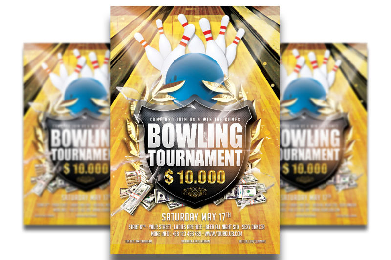 bowling-championship-flyer-template