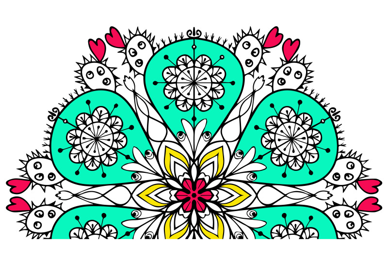 cactus-mandala-coloring-page