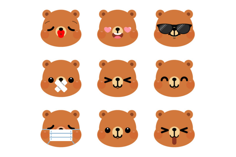 set-of-cute-cartoon-bear-emoji-set-2