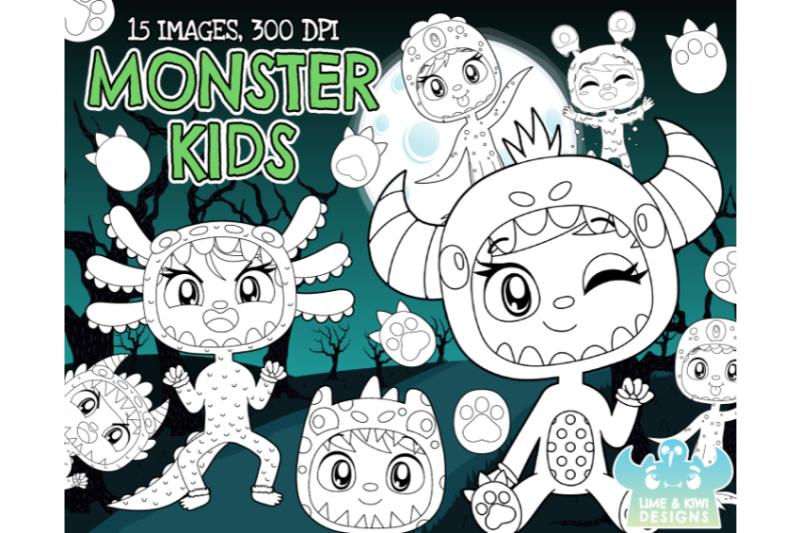 monster-kids-digital-stamps-lime-and-kiwi-designs