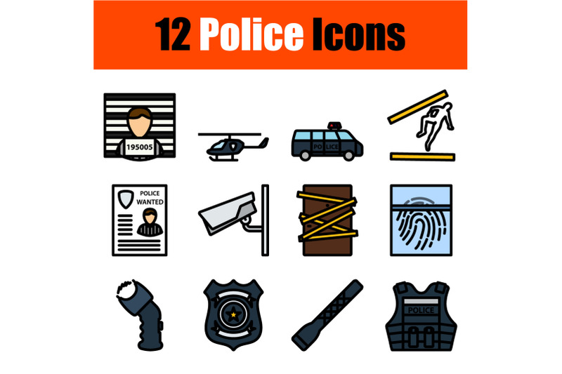 police-icon-set