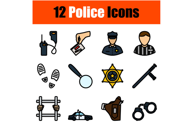 police-icon-set