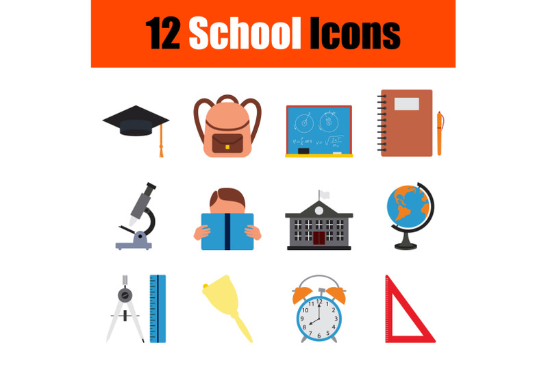 school-icon-set