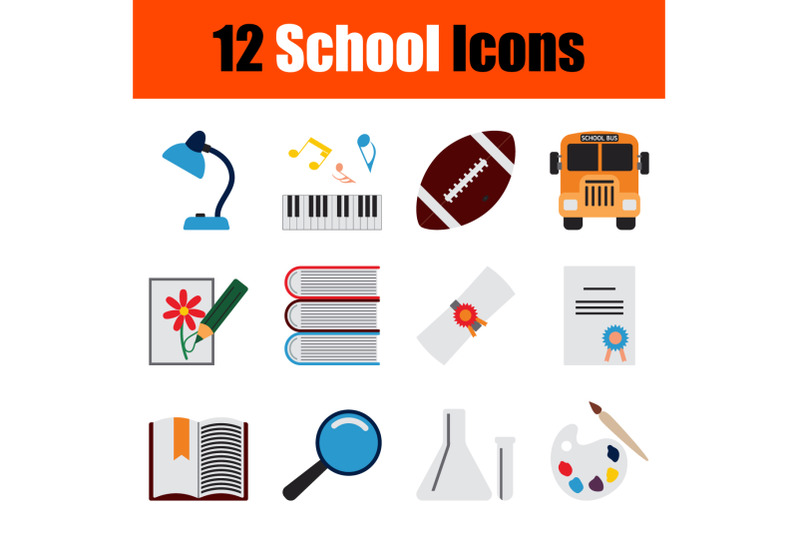 school-icon-set