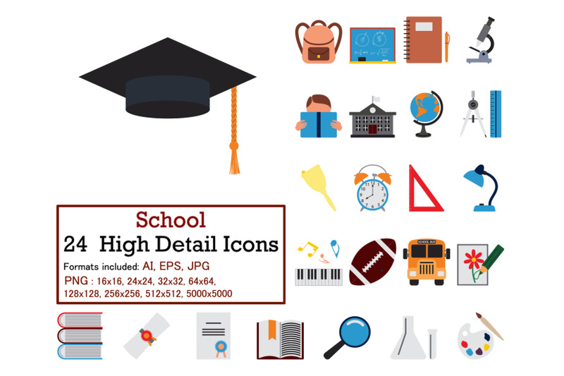 school-icon-set