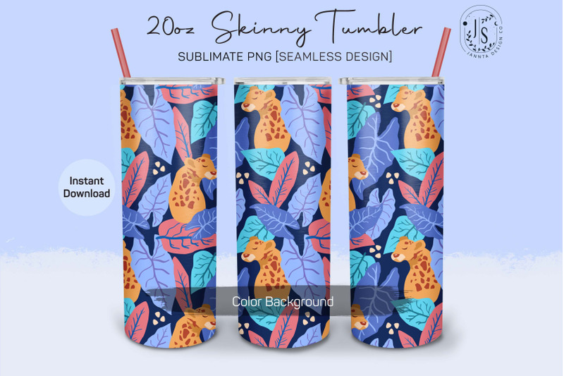 tropical-forest-leopard-20oz-tumbler-sublimation