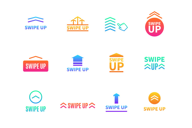 swipe-up-social-media-interface-buttons-different-arrows-for-mobile