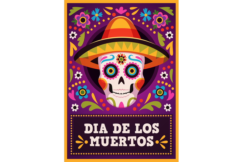 day-of-the-dead-poster-holiday-mexican-banner-sugar-skull-in-sombrer